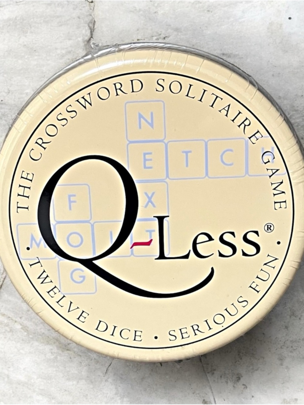 NWT Q-Less The Original Crossword Solitaire Game Puzzle 12 Dice Sealed